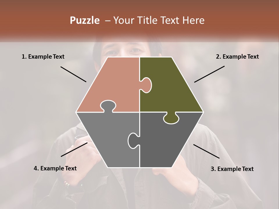 A Man With A Backpack Is Smiling For The Camera PowerPoint Template