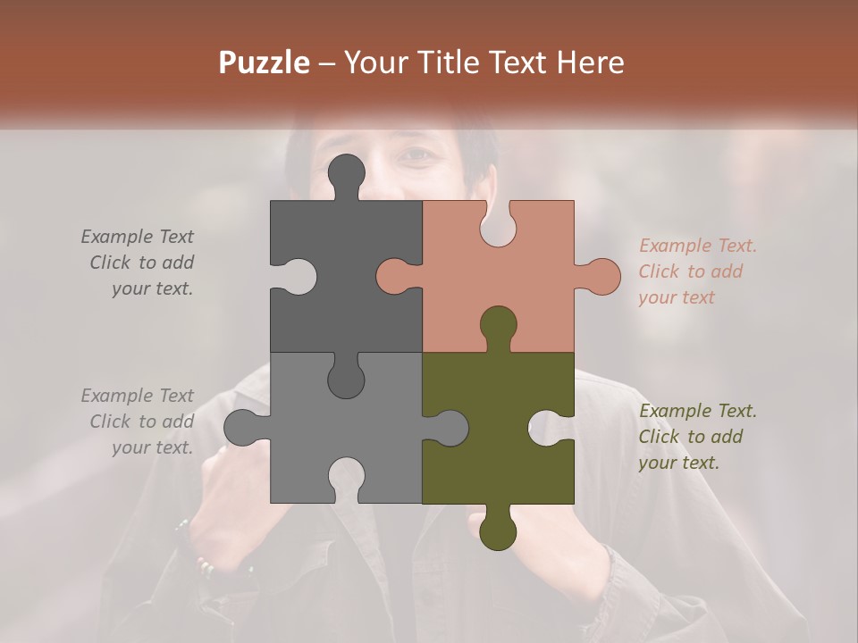 A Man With A Backpack Is Smiling For The Camera PowerPoint Template