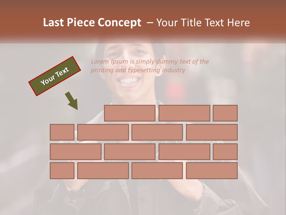 A Man With A Backpack Is Smiling For The Camera PowerPoint Template