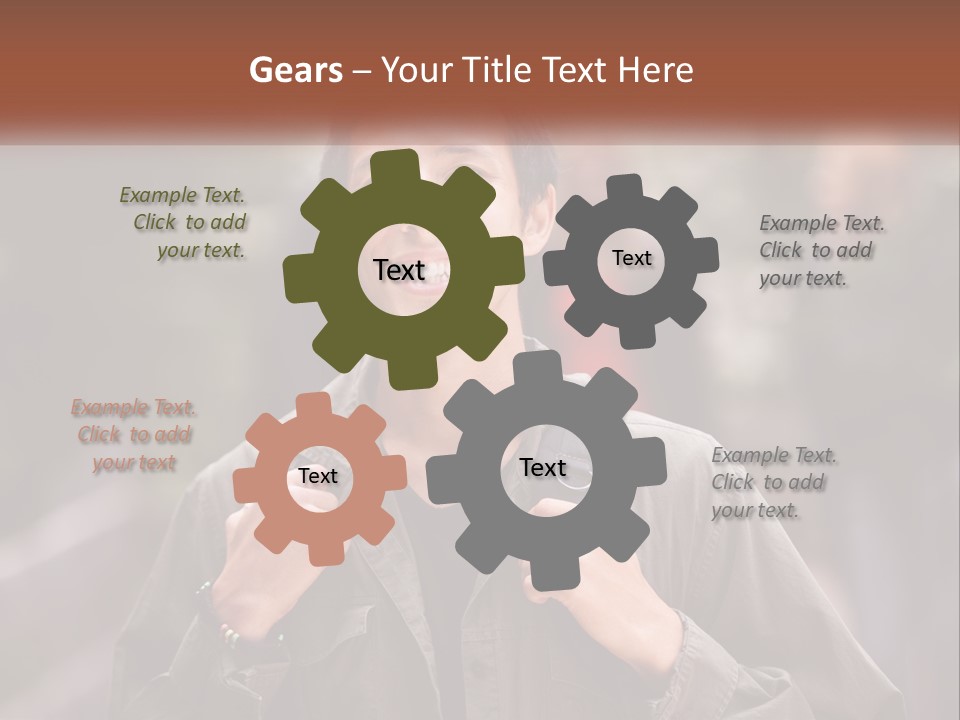 A Man With A Backpack Is Smiling For The Camera PowerPoint Template