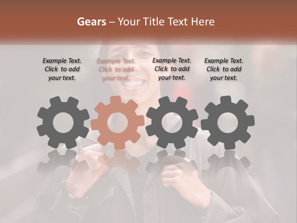 A Man With A Backpack Is Smiling For The Camera PowerPoint Template