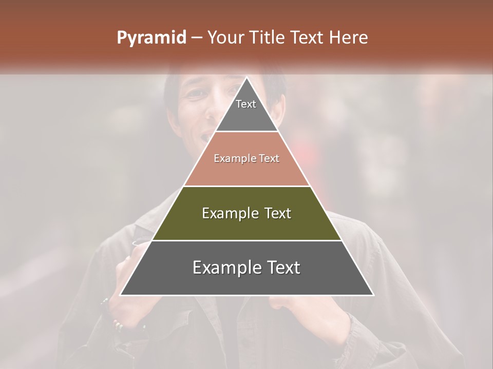 A Man With A Backpack Is Smiling For The Camera PowerPoint Template