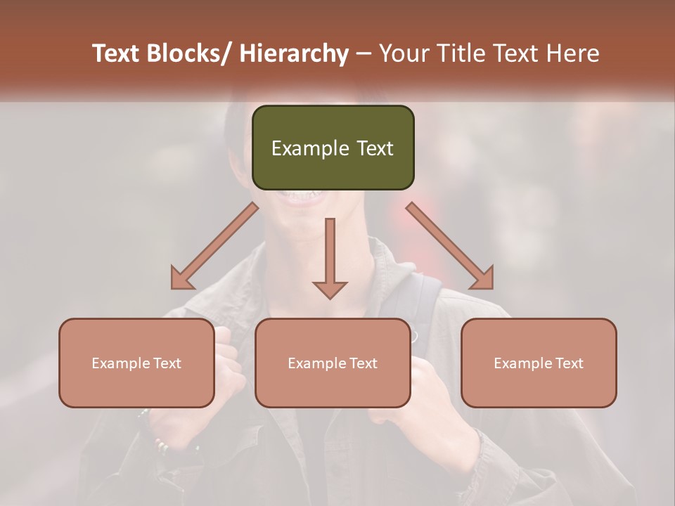 A Man With A Backpack Is Smiling For The Camera PowerPoint Template