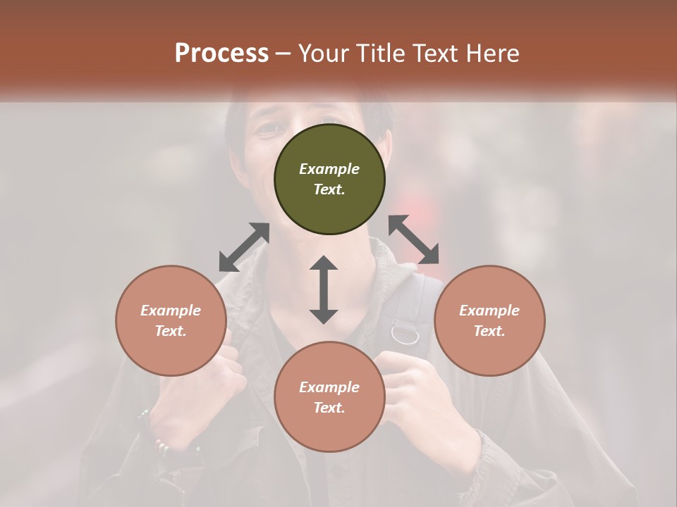 A Man With A Backpack Is Smiling For The Camera PowerPoint Template