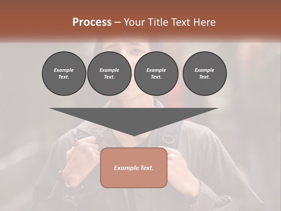 A Man With A Backpack Is Smiling For The Camera PowerPoint Template