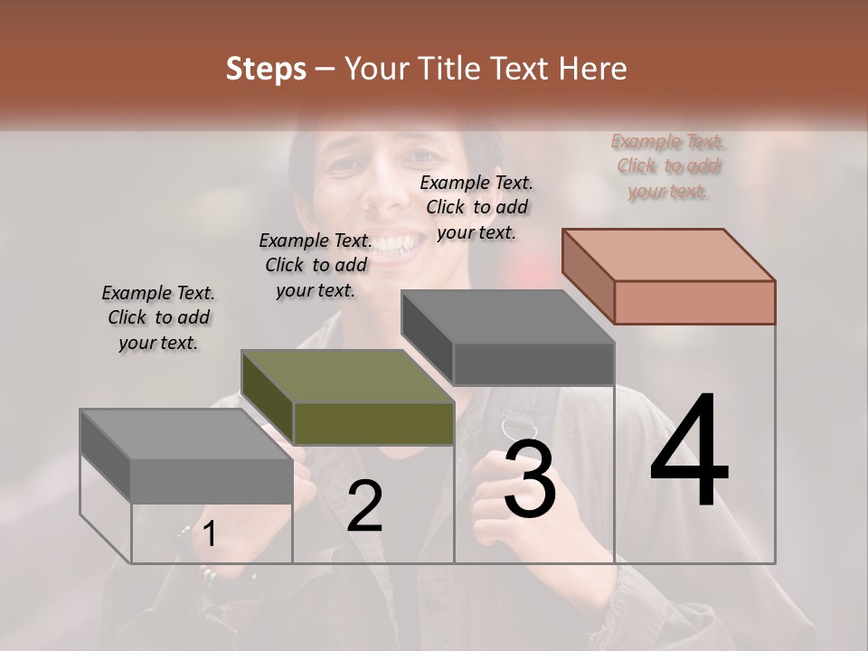 A Man With A Backpack Is Smiling For The Camera PowerPoint Template