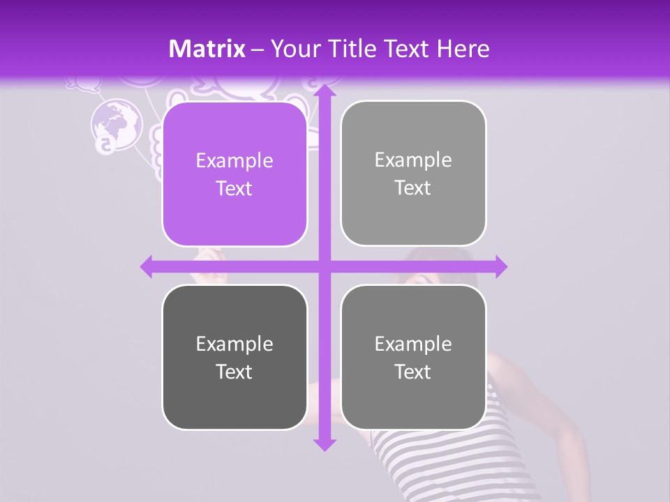 A Woman Holding A Bunch Of Social Media Icons PowerPoint Template