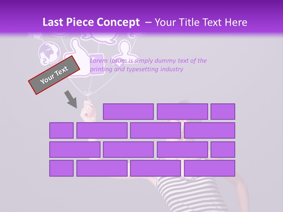 A Woman Holding A Bunch Of Social Media Icons PowerPoint Template