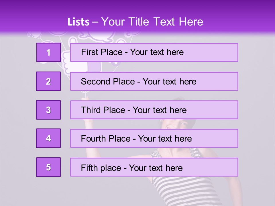 A Woman Holding A Bunch Of Social Media Icons PowerPoint Template
