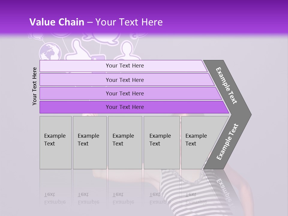 A Woman Holding A Bunch Of Social Media Icons PowerPoint Template