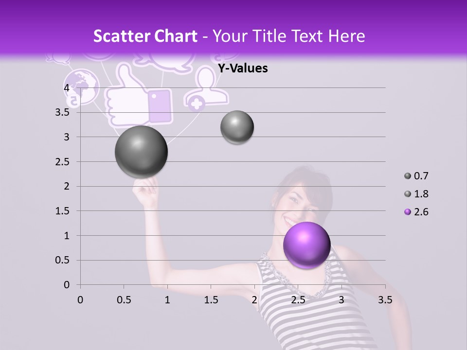 A Woman Holding A Bunch Of Social Media Icons PowerPoint Template