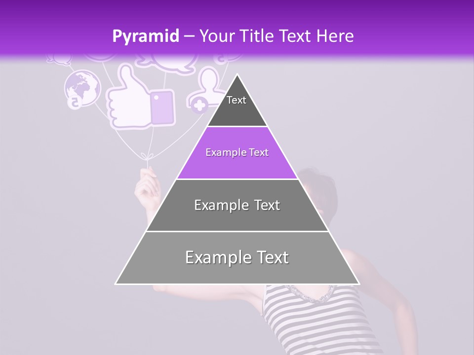 A Woman Holding A Bunch Of Social Media Icons PowerPoint Template