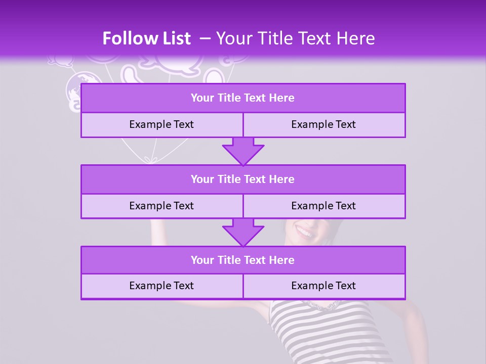 A Woman Holding A Bunch Of Social Media Icons PowerPoint Template