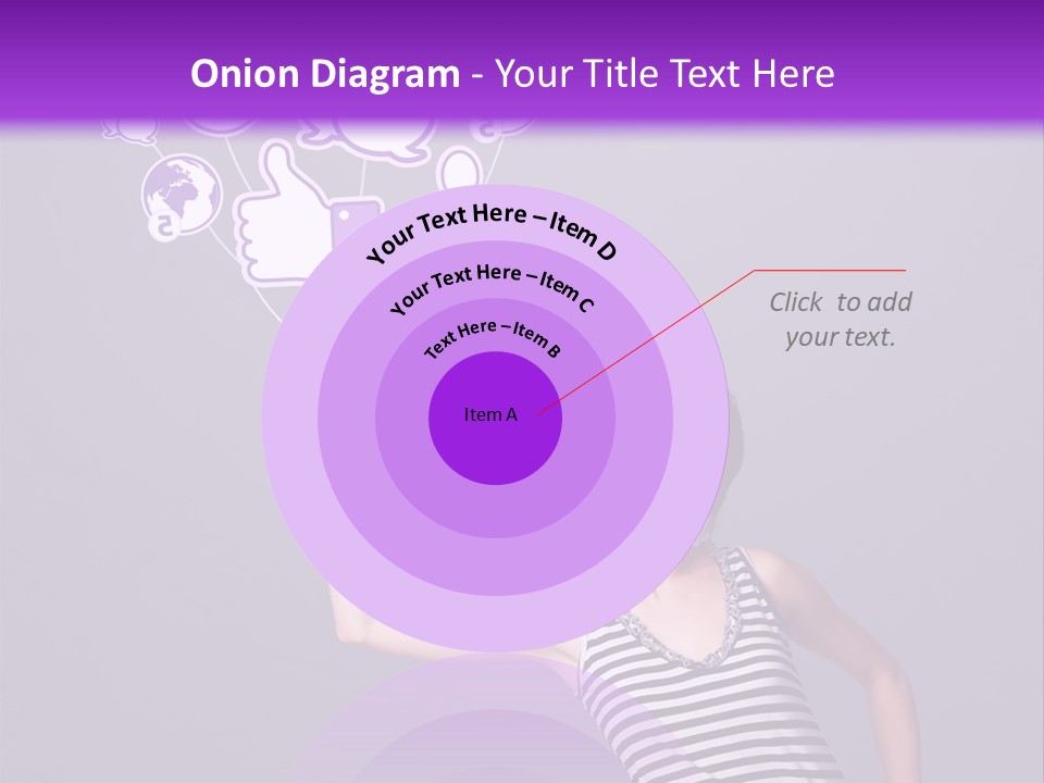 A Woman Holding A Bunch Of Social Media Icons PowerPoint Template