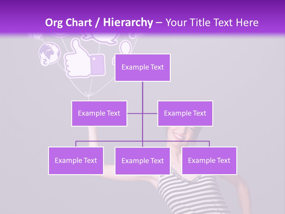 A Woman Holding A Bunch Of Social Media Icons PowerPoint Template