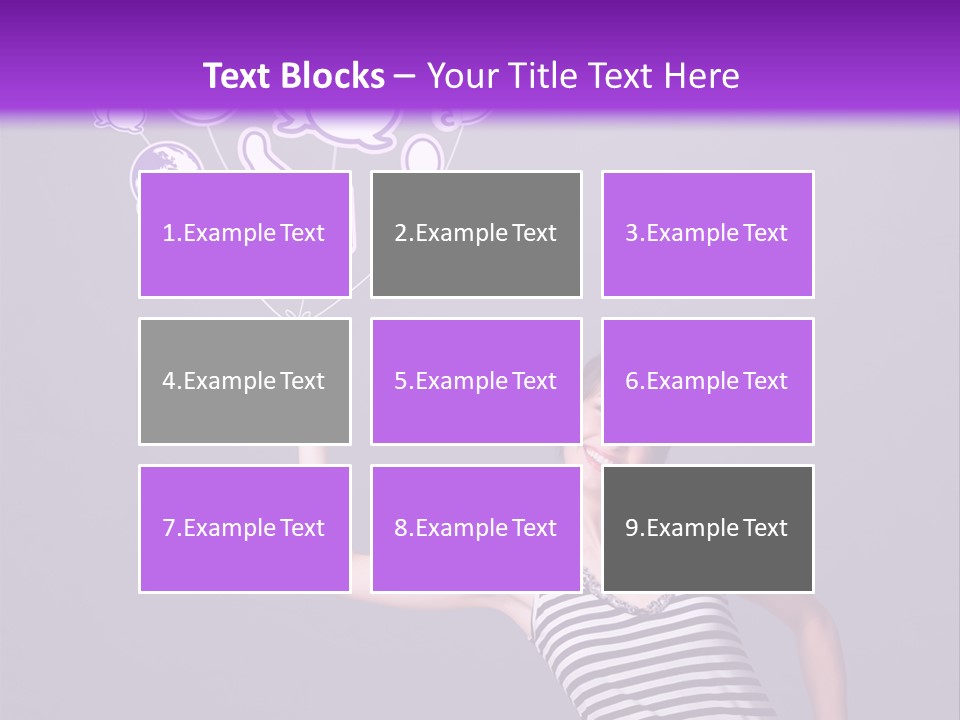 A Woman Holding A Bunch Of Social Media Icons PowerPoint Template