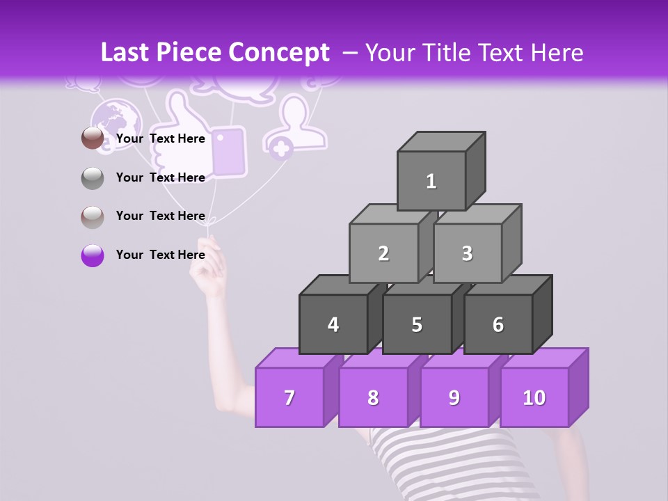 A Woman Holding A Bunch Of Social Media Icons PowerPoint Template