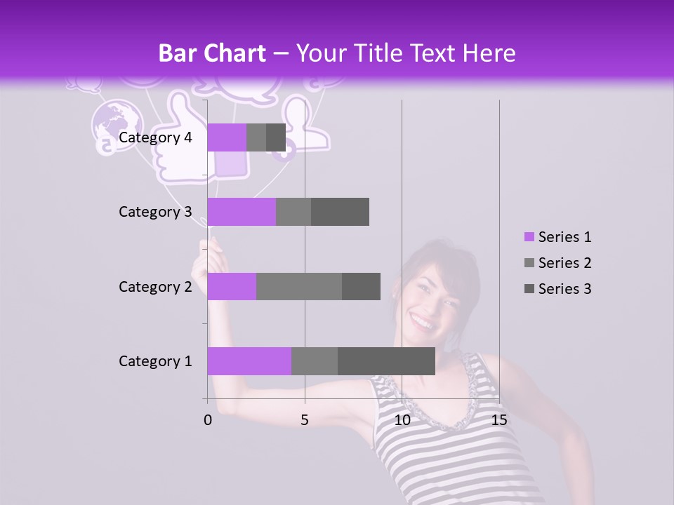 A Woman Holding A Bunch Of Social Media Icons PowerPoint Template