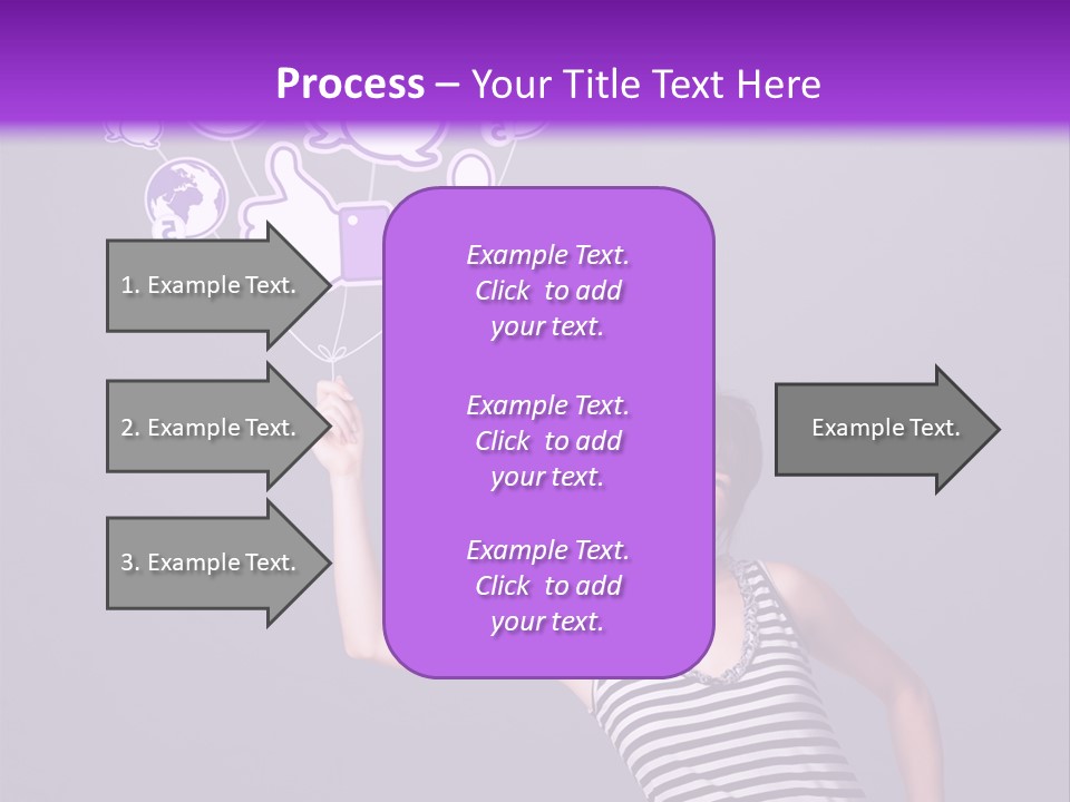 A Woman Holding A Bunch Of Social Media Icons PowerPoint Template