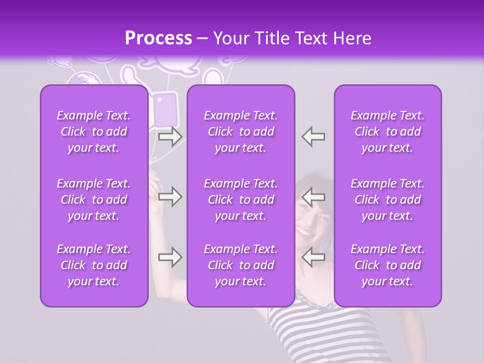 A Woman Holding A Bunch Of Social Media Icons PowerPoint Template