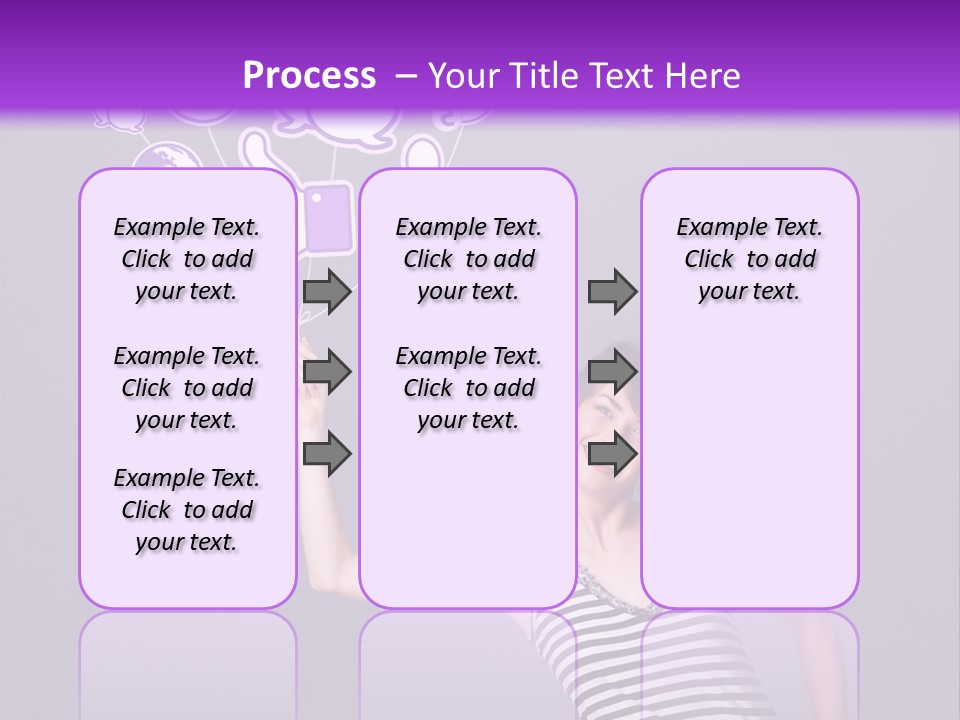 A Woman Holding A Bunch Of Social Media Icons PowerPoint Template