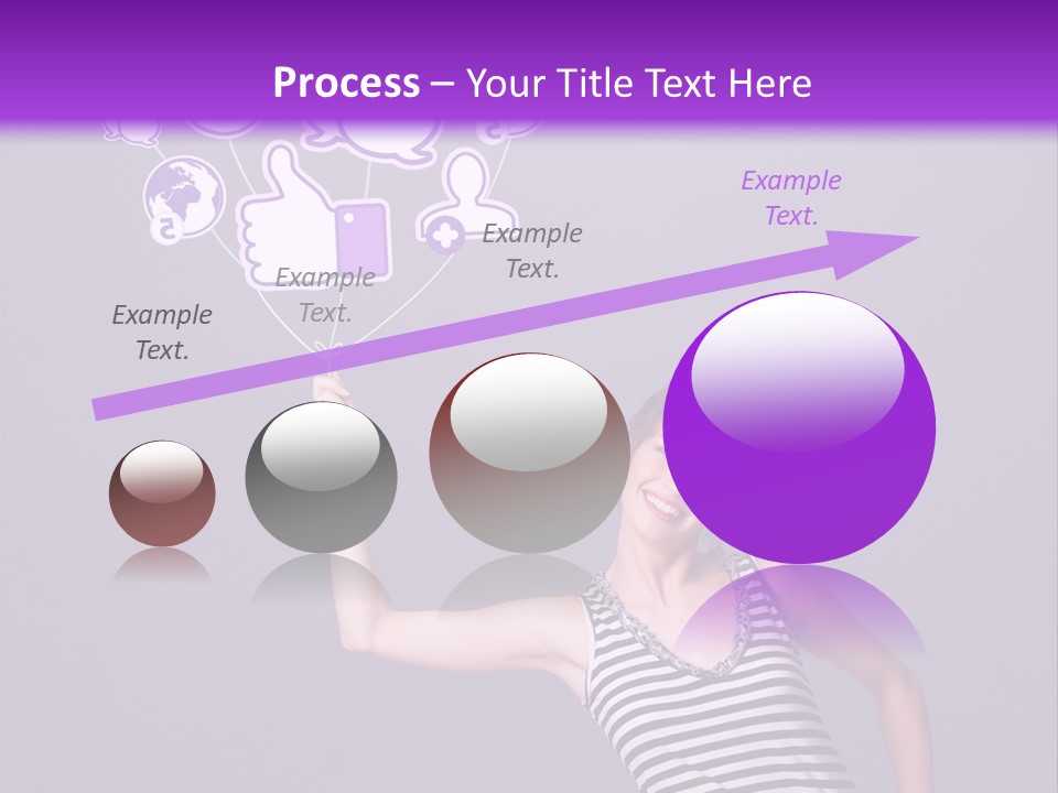 A Woman Holding A Bunch Of Social Media Icons PowerPoint Template