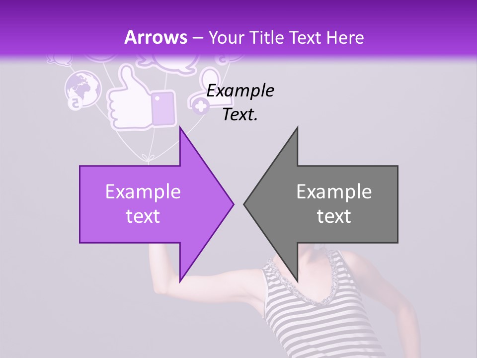 A Woman Holding A Bunch Of Social Media Icons PowerPoint Template