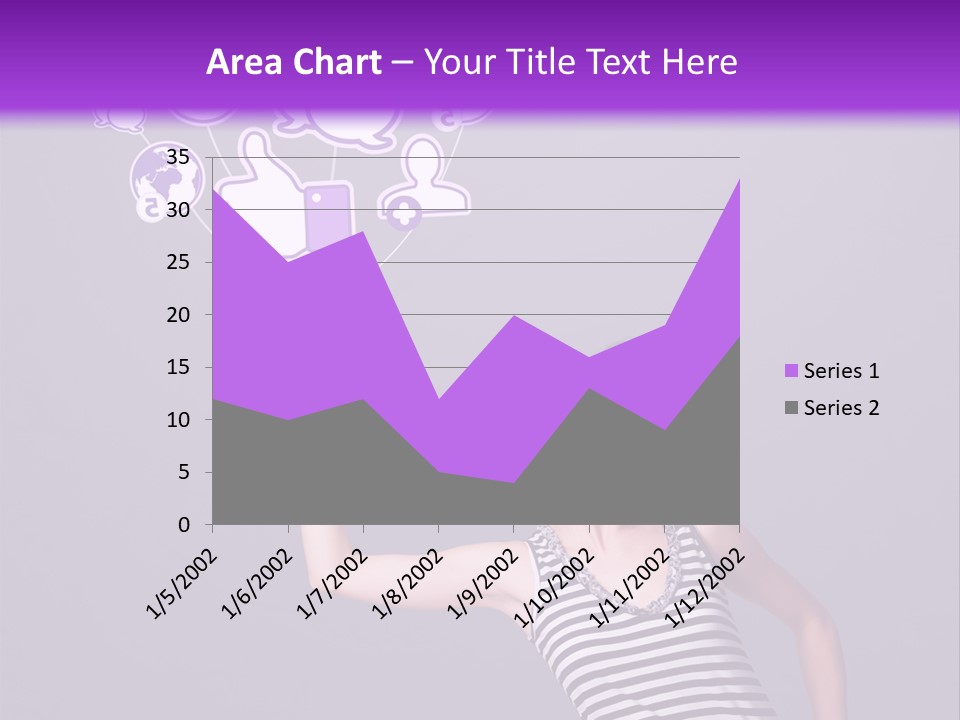A Woman Holding A Bunch Of Social Media Icons PowerPoint Template
