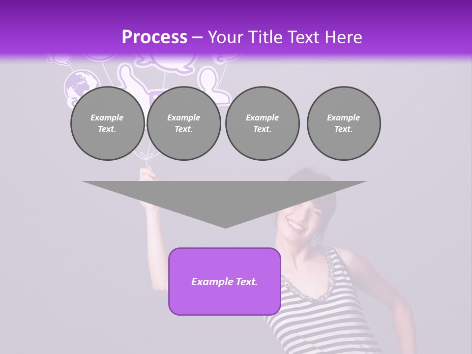 A Woman Holding A Bunch Of Social Media Icons PowerPoint Template