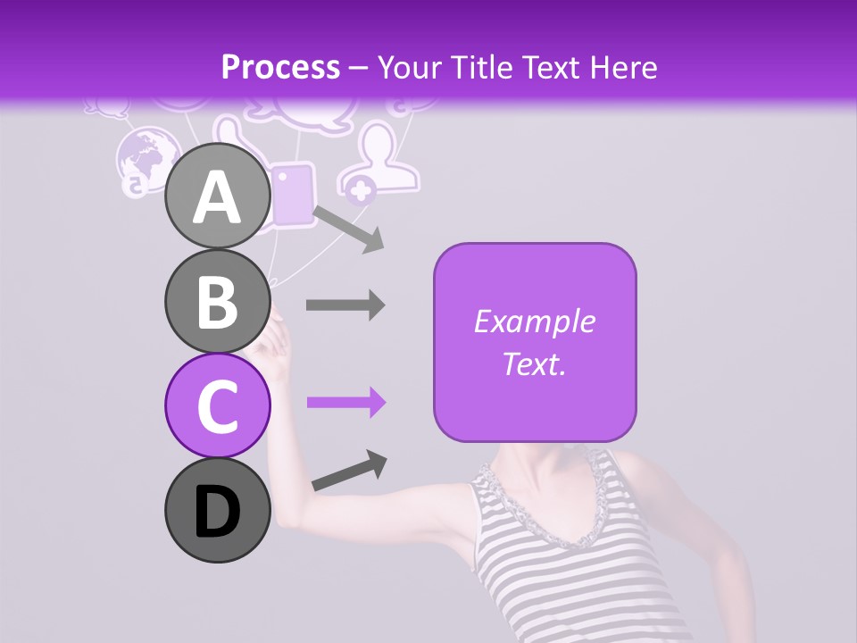 A Woman Holding A Bunch Of Social Media Icons PowerPoint Template