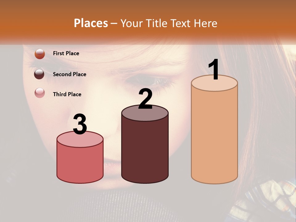 A Young Girl Is Looking Down At Her Tie PowerPoint Template