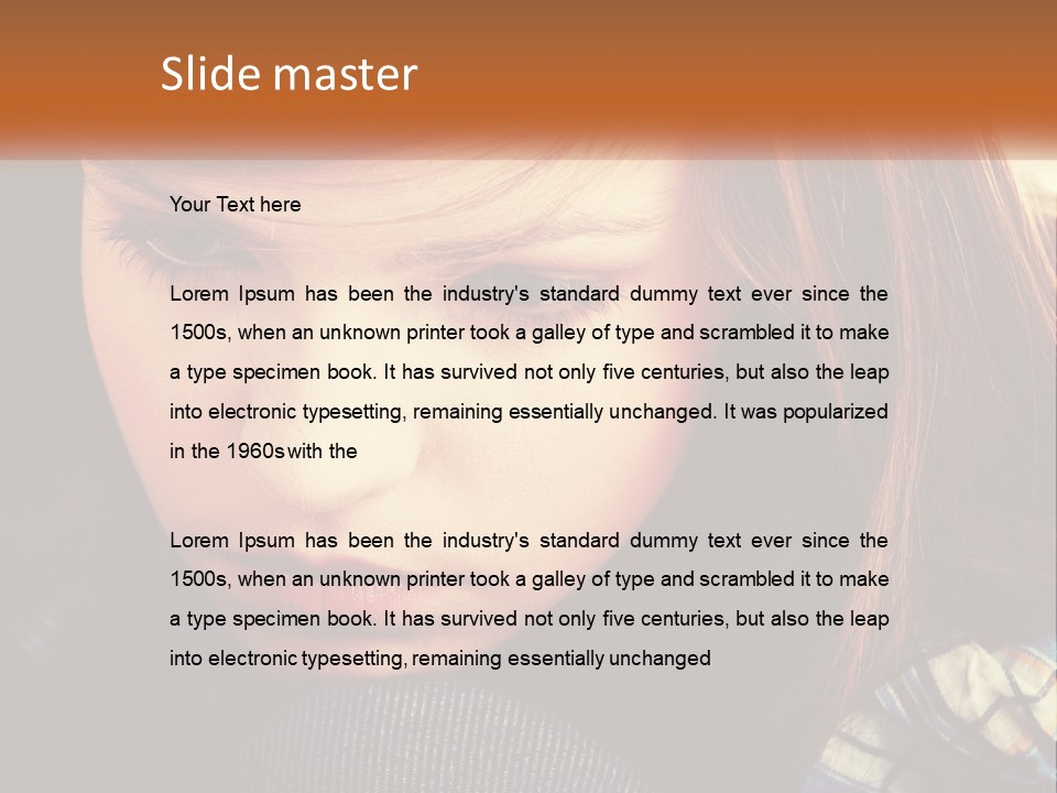 A Young Girl Is Looking Down At Her Tie PowerPoint Template