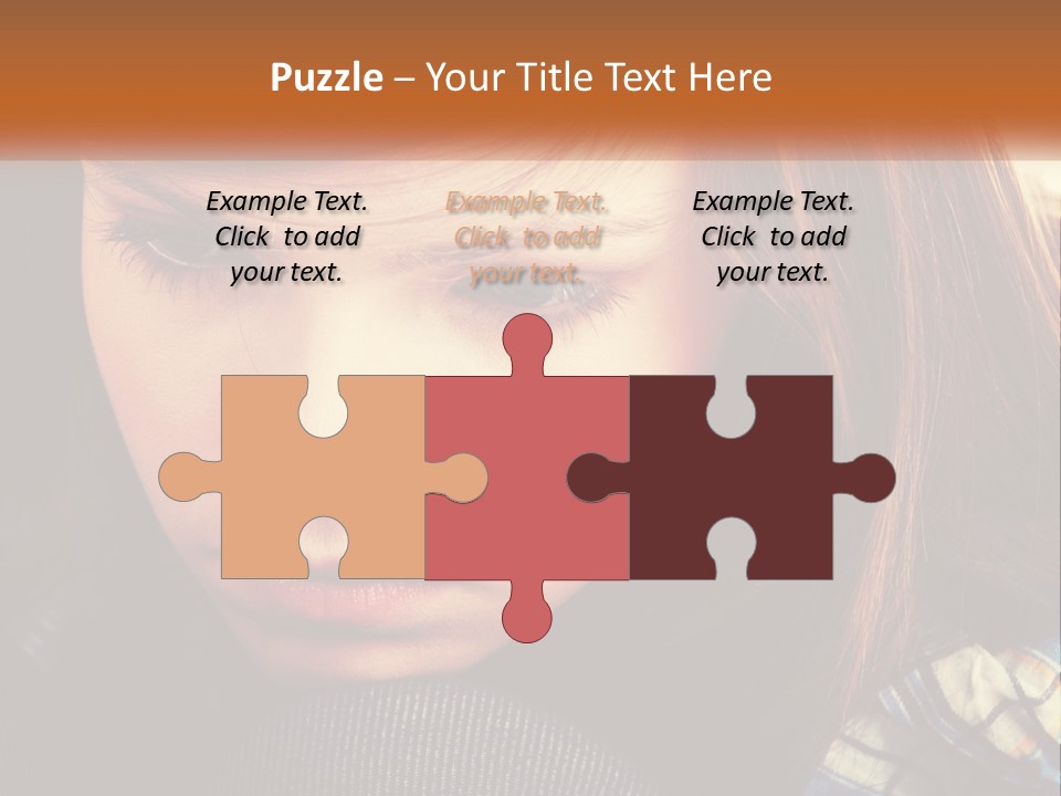 A Young Girl Is Looking Down At Her Tie PowerPoint Template