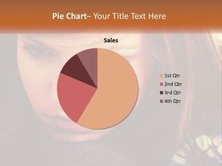 A Young Girl Is Looking Down At Her Tie PowerPoint Template