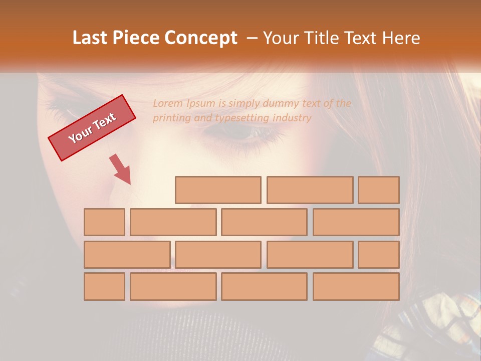 A Young Girl Is Looking Down At Her Tie PowerPoint Template