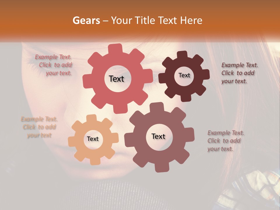 A Young Girl Is Looking Down At Her Tie PowerPoint Template