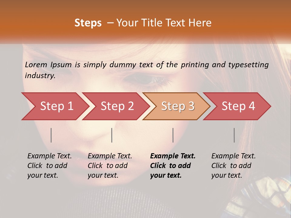 A Young Girl Is Looking Down At Her Tie PowerPoint Template