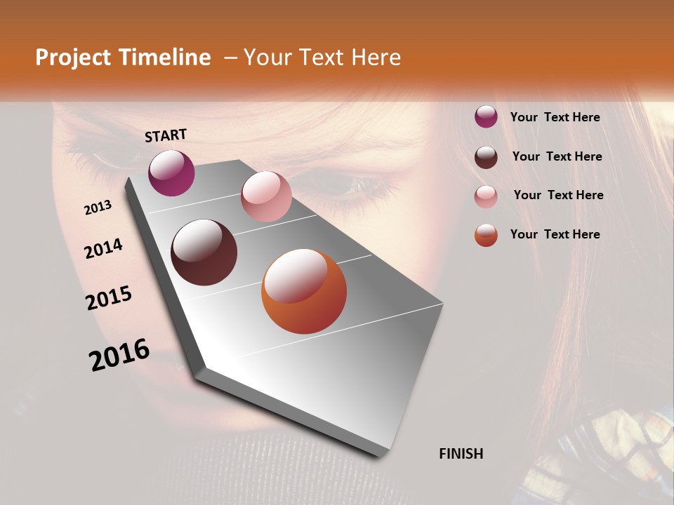 A Young Girl Is Looking Down At Her Tie PowerPoint Template