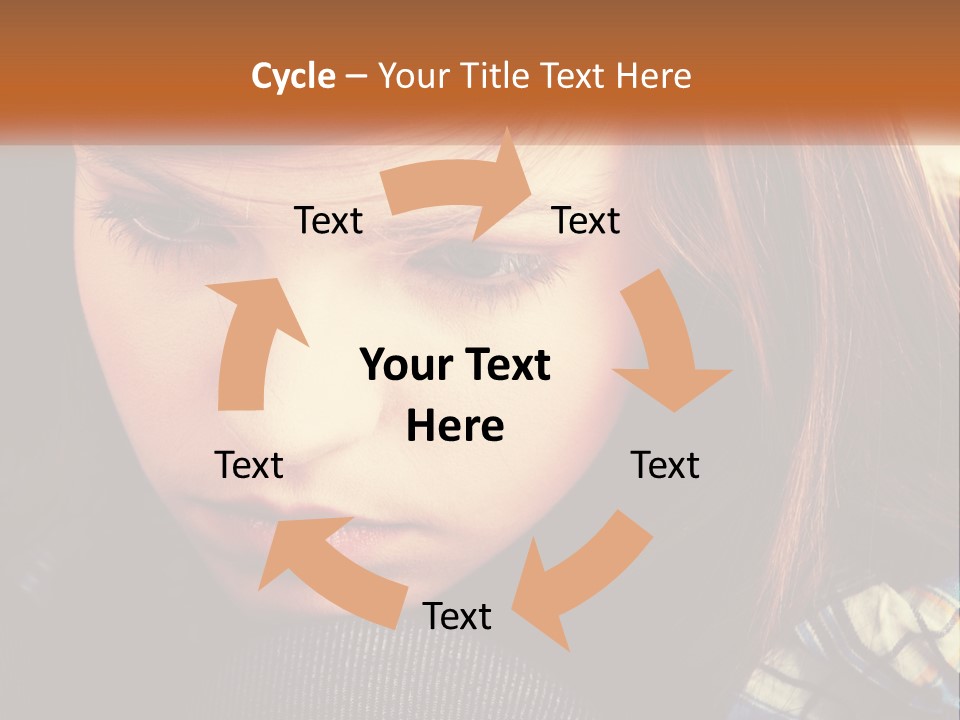 A Young Girl Is Looking Down At Her Tie PowerPoint Template