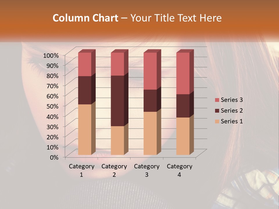 A Young Girl Is Looking Down At Her Tie PowerPoint Template