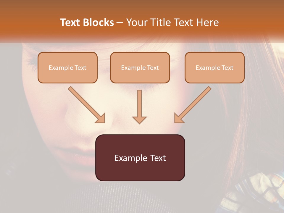 A Young Girl Is Looking Down At Her Tie PowerPoint Template