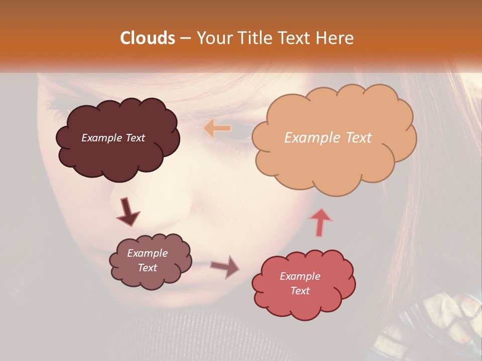 A Young Girl Is Looking Down At Her Tie PowerPoint Template