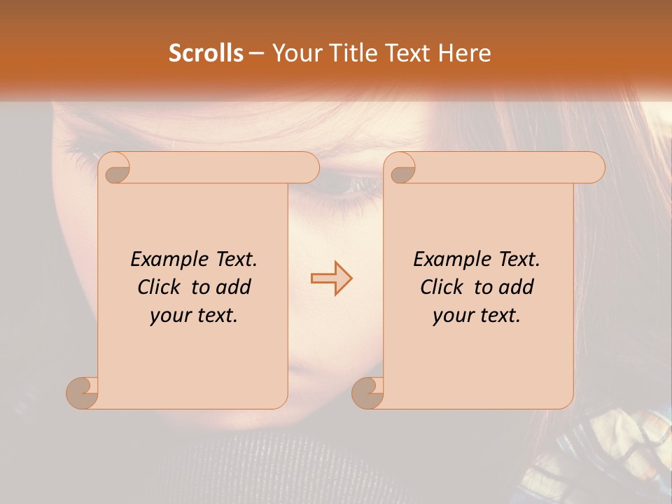 A Young Girl Is Looking Down At Her Tie PowerPoint Template