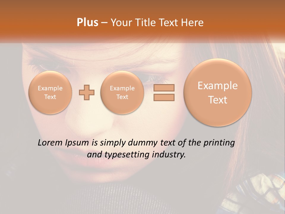 A Young Girl Is Looking Down At Her Tie PowerPoint Template