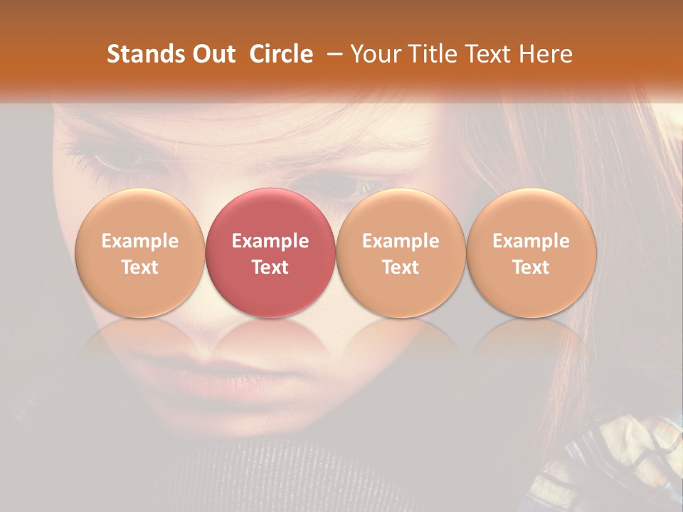 A Young Girl Is Looking Down At Her Tie PowerPoint Template
