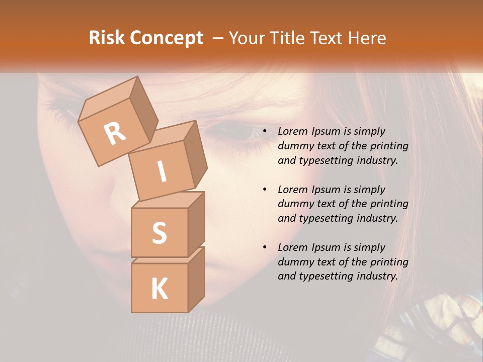 A Young Girl Is Looking Down At Her Tie PowerPoint Template