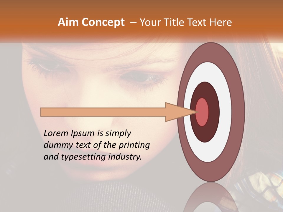 A Young Girl Is Looking Down At Her Tie PowerPoint Template