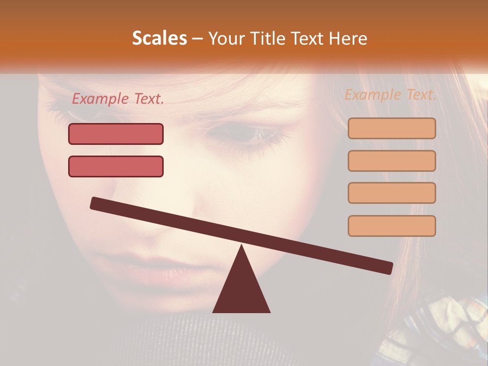 A Young Girl Is Looking Down At Her Tie PowerPoint Template