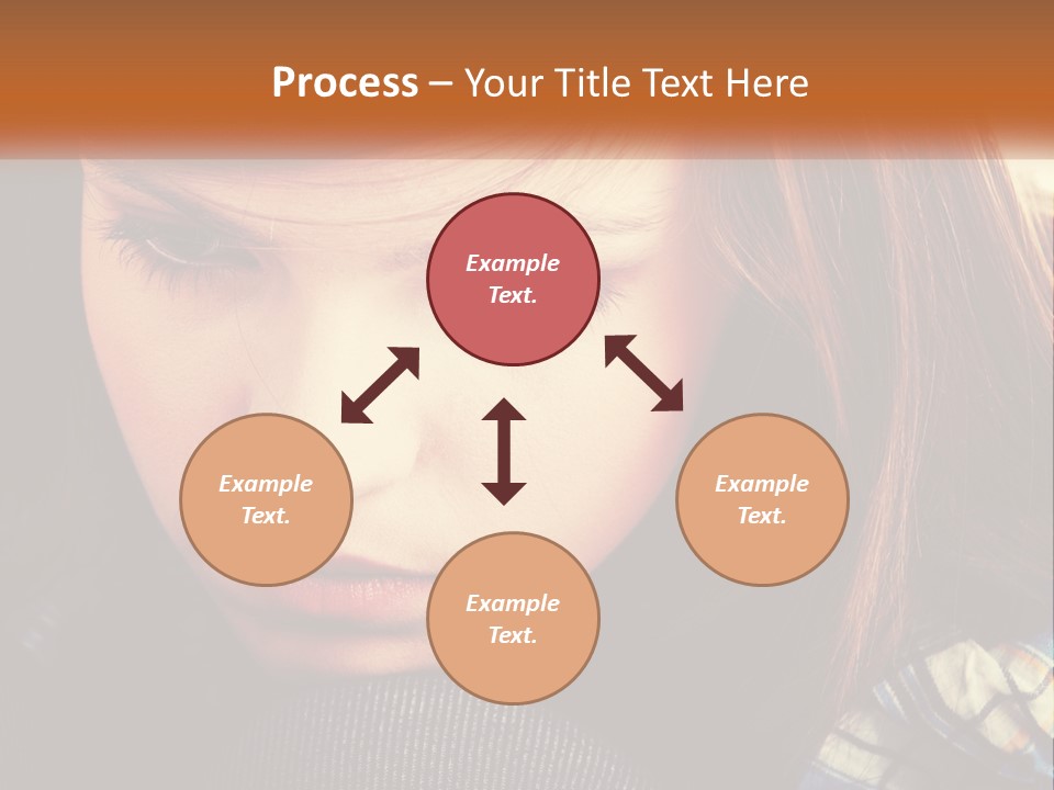 A Young Girl Is Looking Down At Her Tie PowerPoint Template