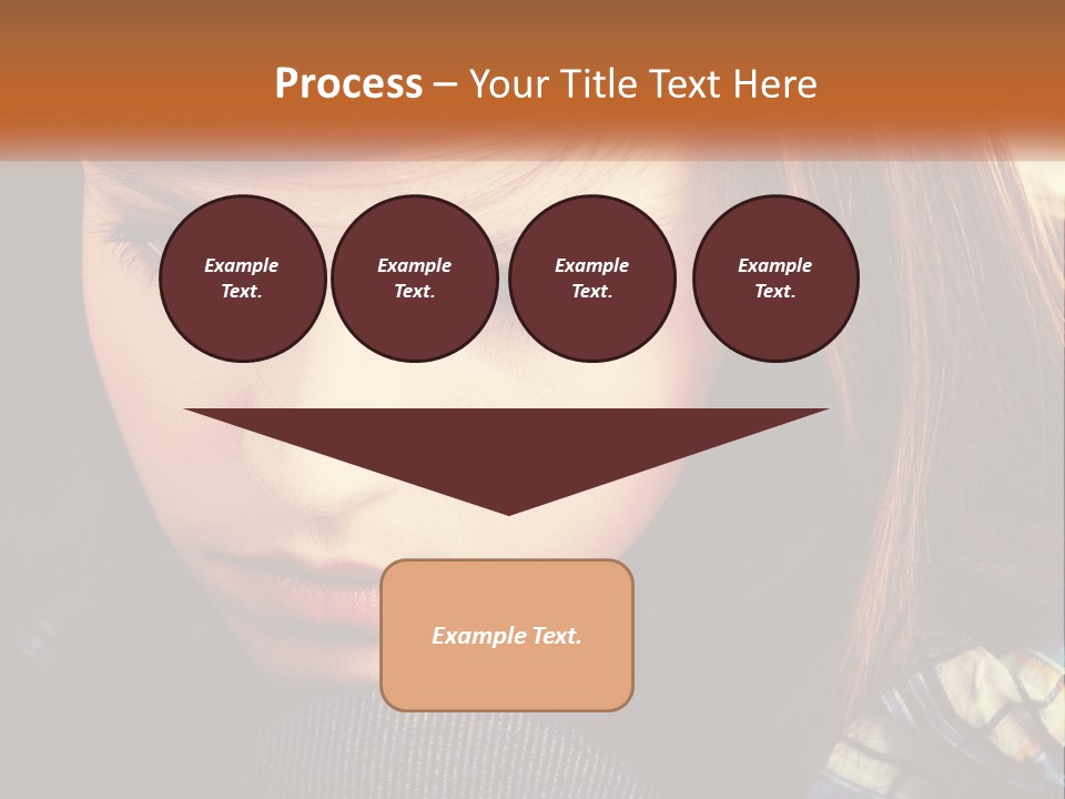 A Young Girl Is Looking Down At Her Tie PowerPoint Template